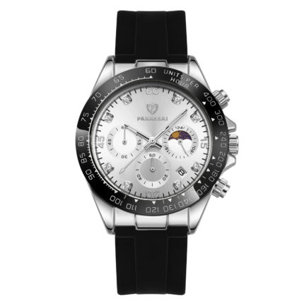 Parragai Chronomax M: PG1013B White / Black / Silver
